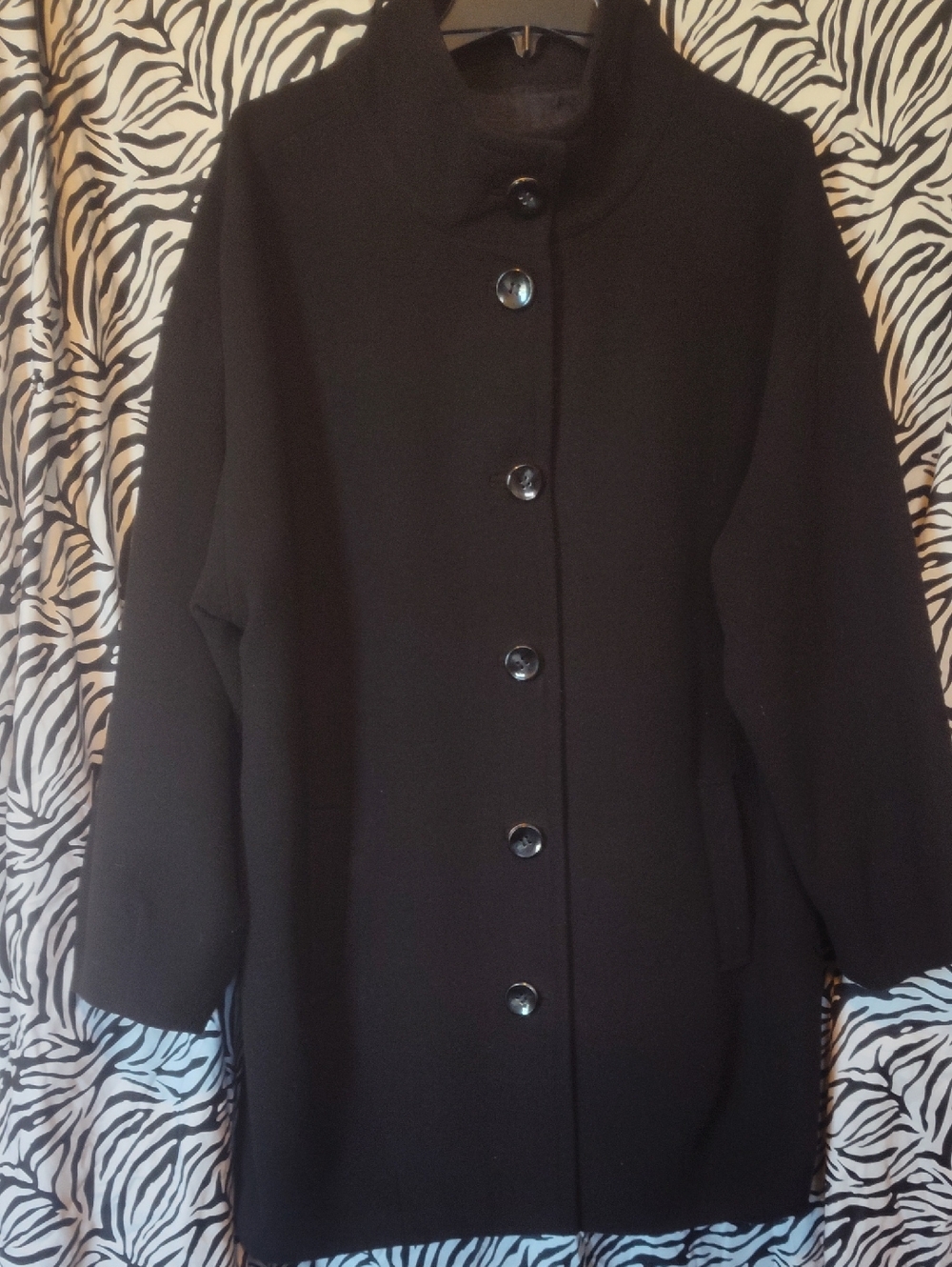 Alfani Black Women's Button-Front Pea Coat